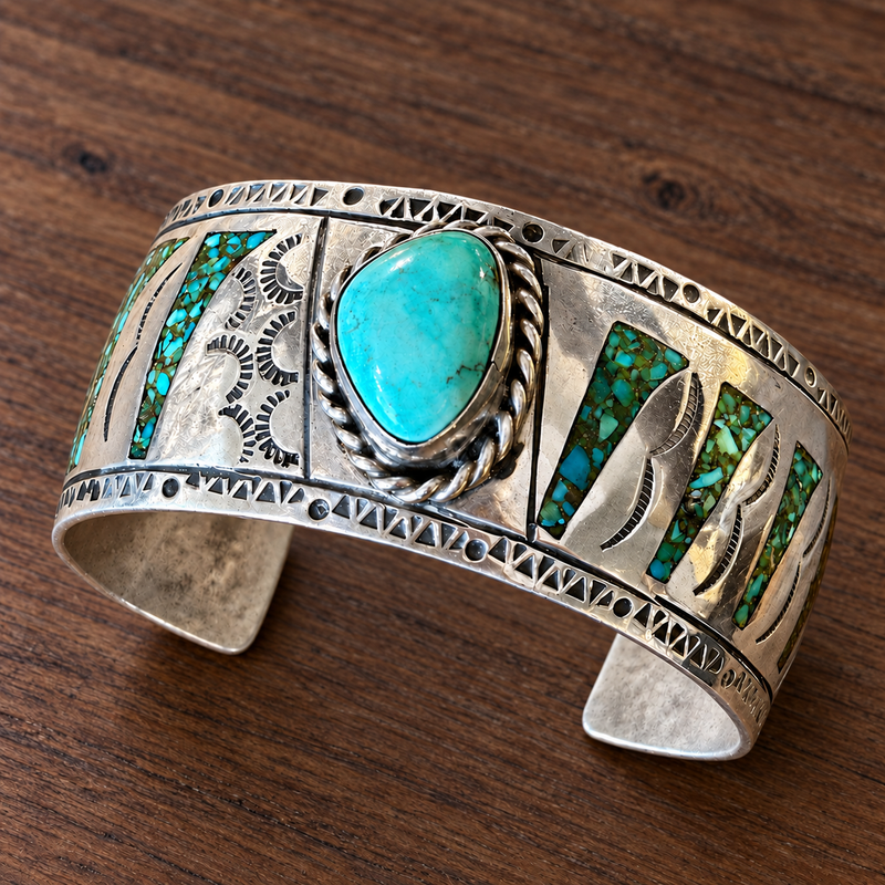 Sterling Silver Crushed Turquoise