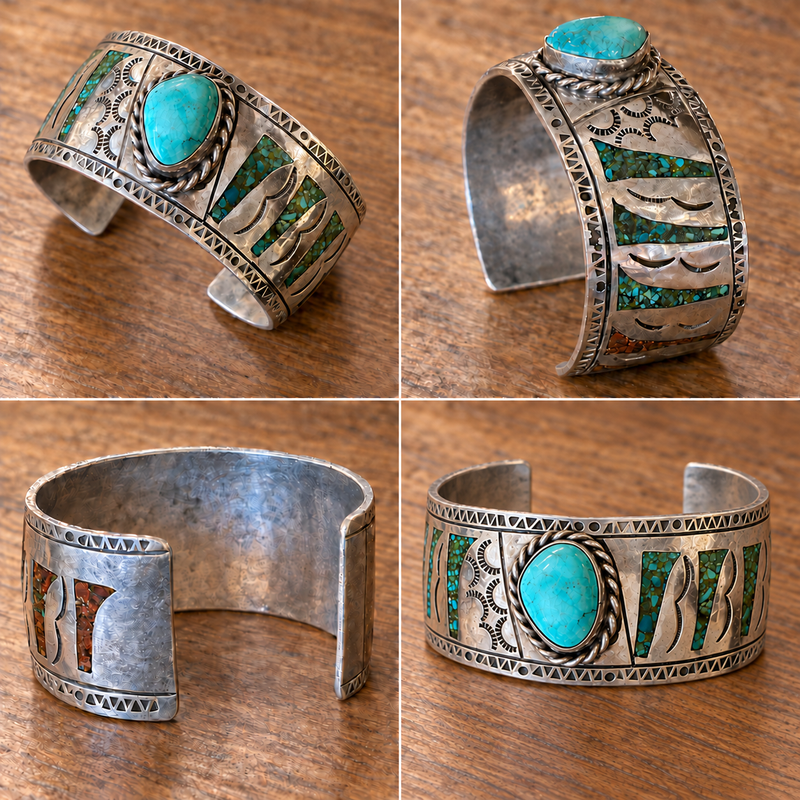 Sterling Silver Crushed Turquoise
