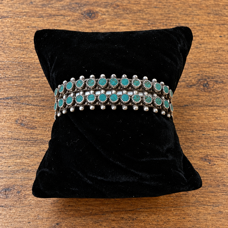 Sterling Silver American Indian Turquoise Cuff