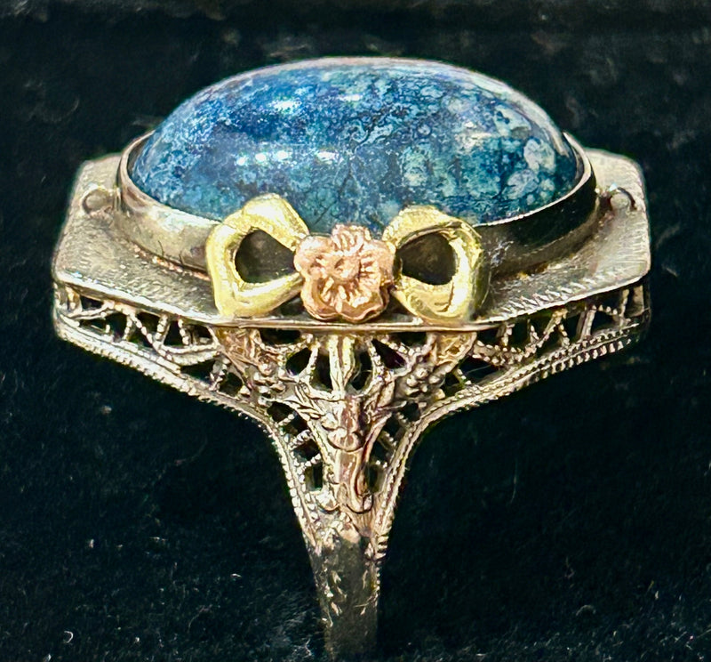 14K Sodalite Filigree Ring