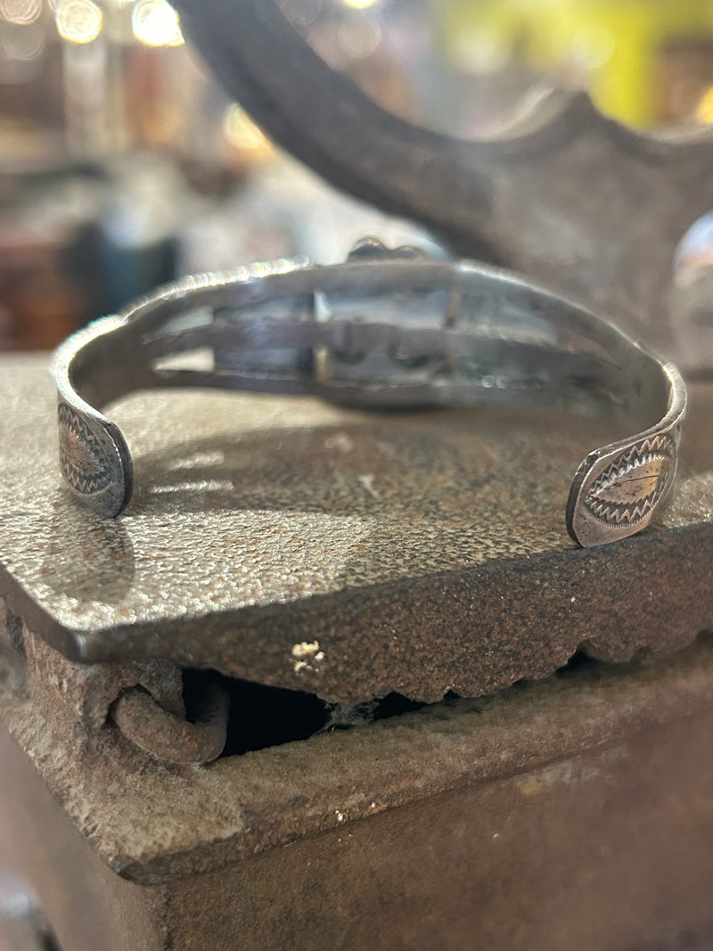 Sterling Silver American Indian Turquoise Cuff