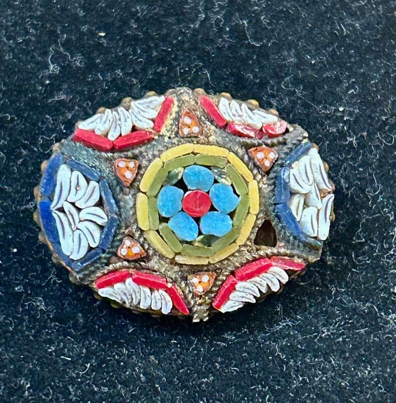 Vintage Micro mosaic pin Italy