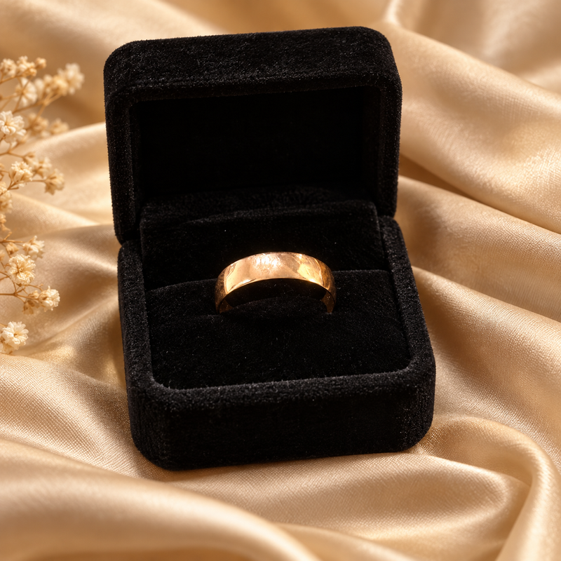 Vintage 1918 14K Gold Plain Band Ring Size 8.5