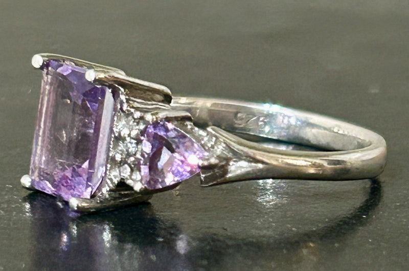 Sterling Silver Amethyst Ring – Size 6¼