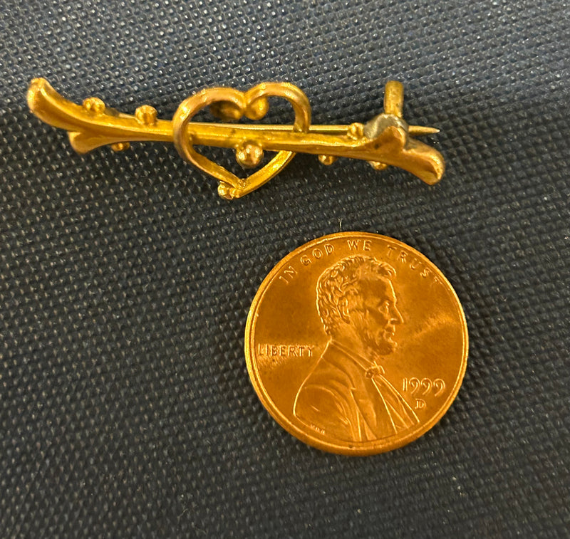 Victorian Gold Filled Bar Pin Brooch