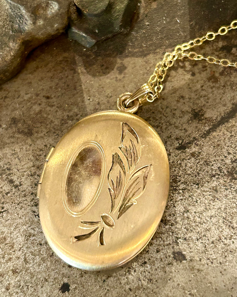 Vintage Gold Filled locket 1” x 1  1/2”