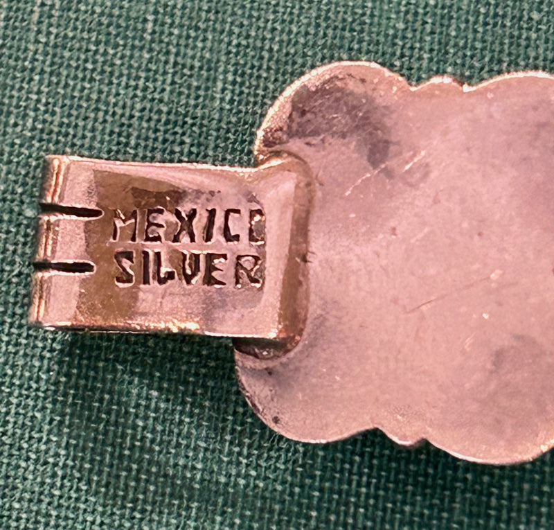 Vintage Mexican Sterling Silver Malachite Bracelet