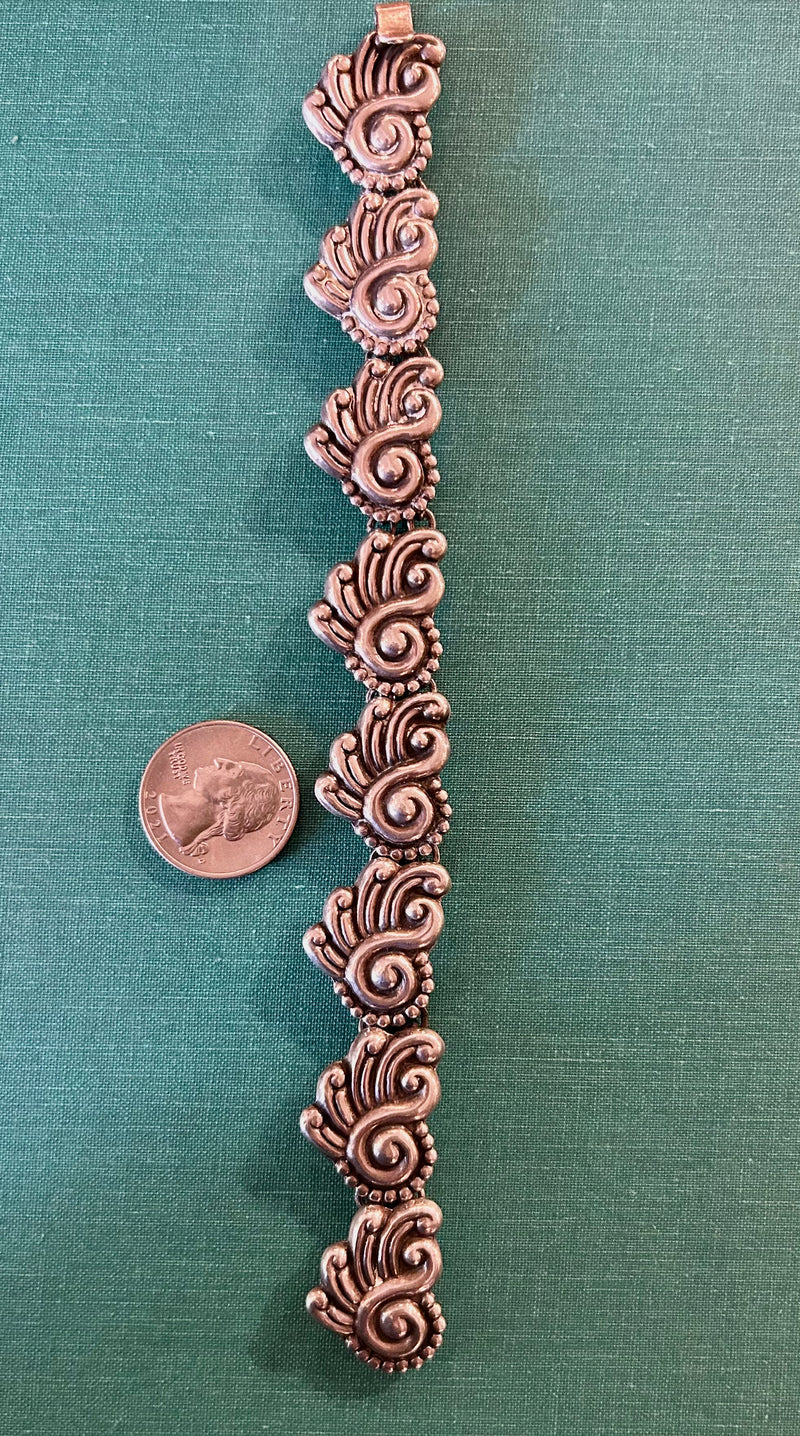 Sterling Silver Heavy Link Statement Bracelet.