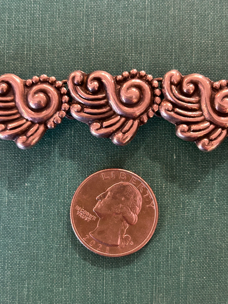 Sterling Silver Heavy Link Statement Bracelet.