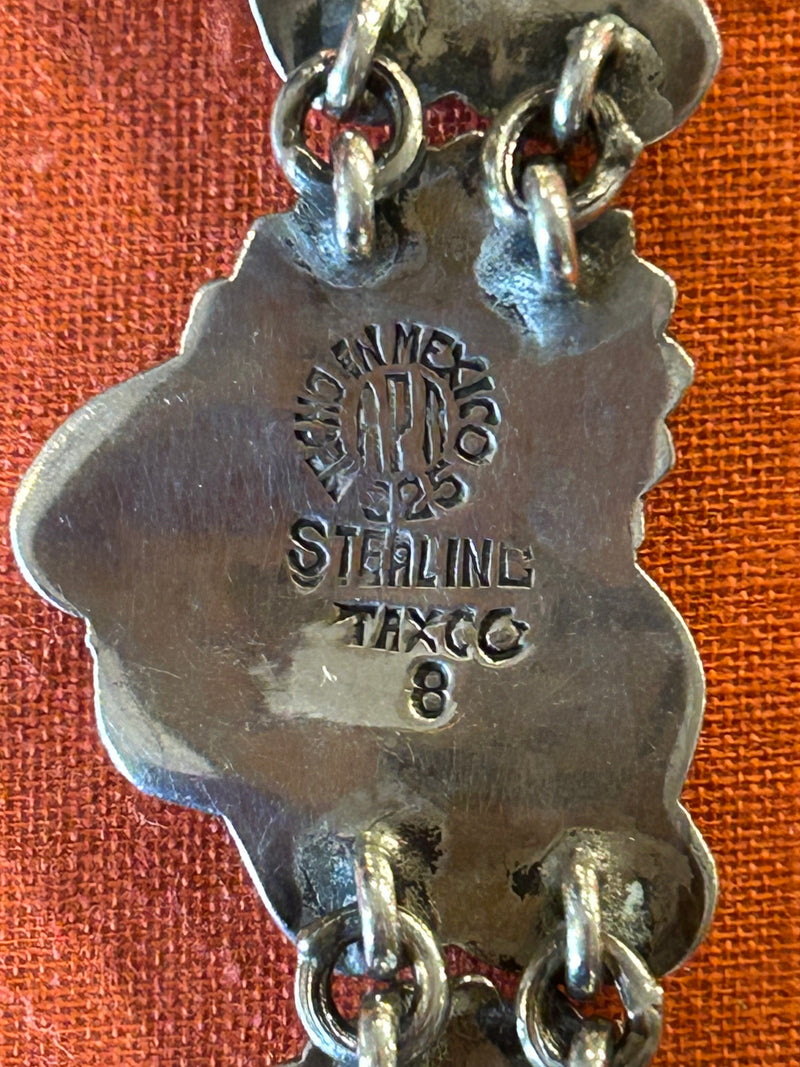 Sterling Silver Heavy Link Statement Bracelet.