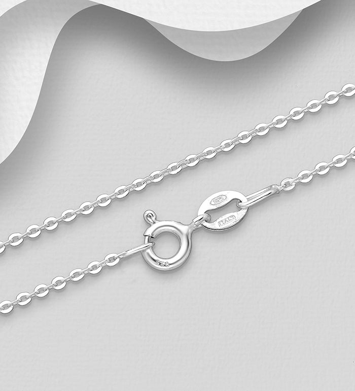 Sterling Silver Anchor Chain 1.3mm, Made in Italy
