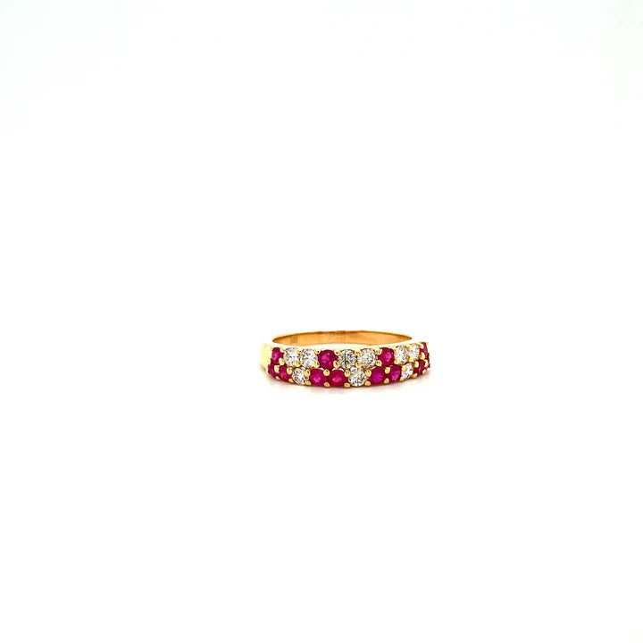 Ruby Sparkle Band – 14K Yellow Gold
