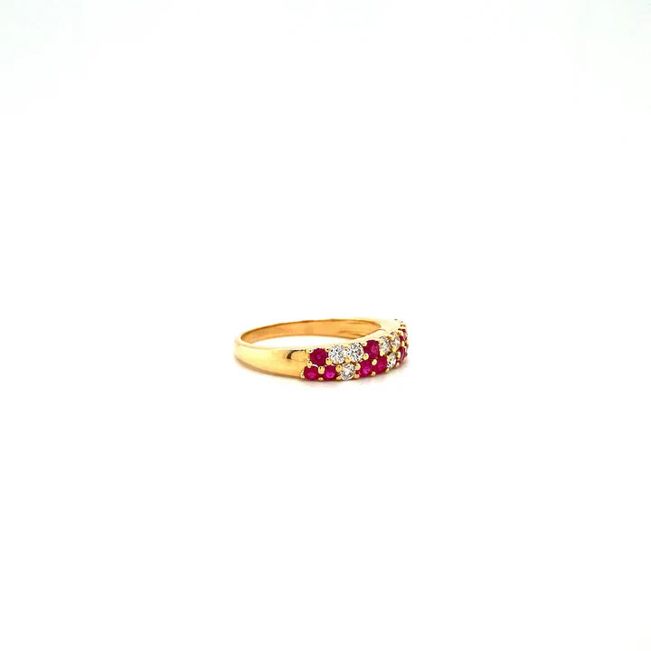 Ruby Sparkle Band – 14K Yellow Gold