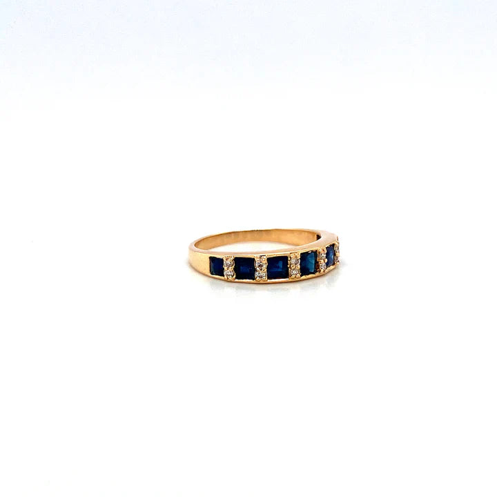 Sapphire Harmony Ring – 14K Gold