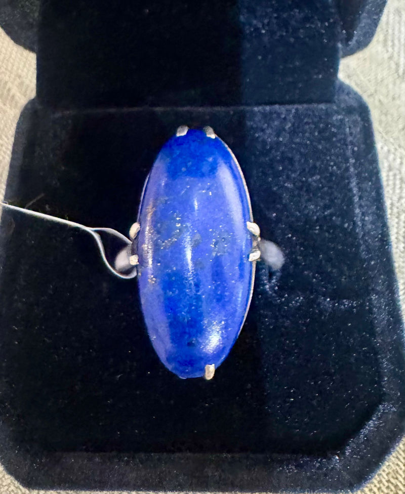 Sterling Silver Lapis, ring size 7 3/4