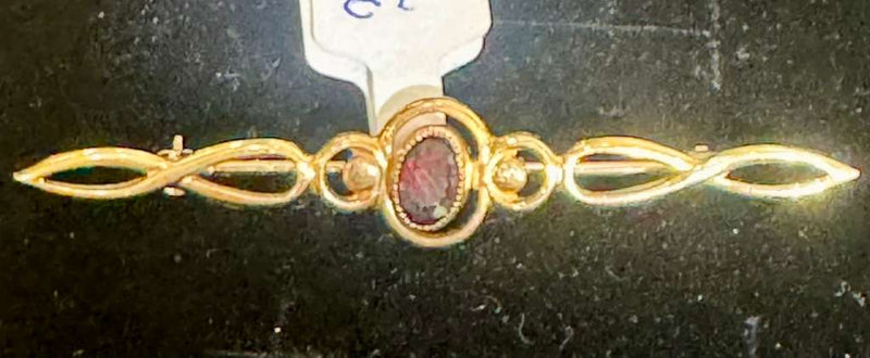 Gold filled Garnet Pin