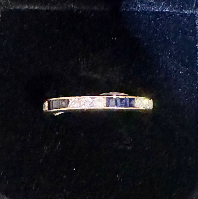 14k diamond/sapphire band
