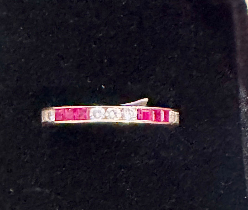 14K Diamond/Ruby band
