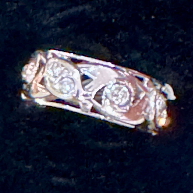 14K Diamond eternity band