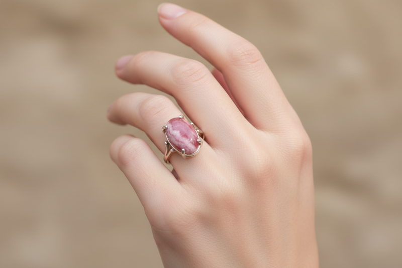 SS Rhodochrosite Ring