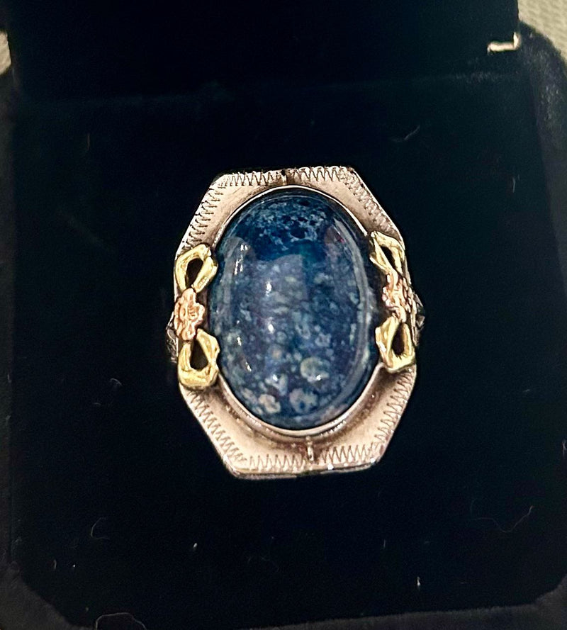 14K Sodalite Filigree Ring