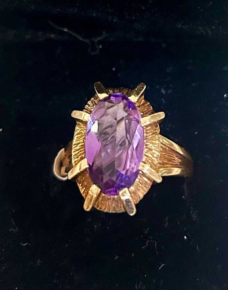 18K Amethyst Victorian Ring (CY3190EX)
