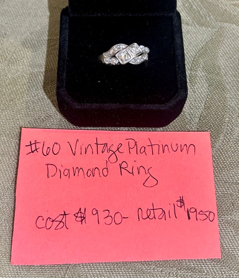 Vintage Platinum Diamond Ring