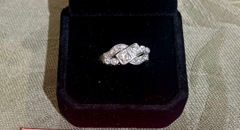 Vintage Platinum Diamond Ring