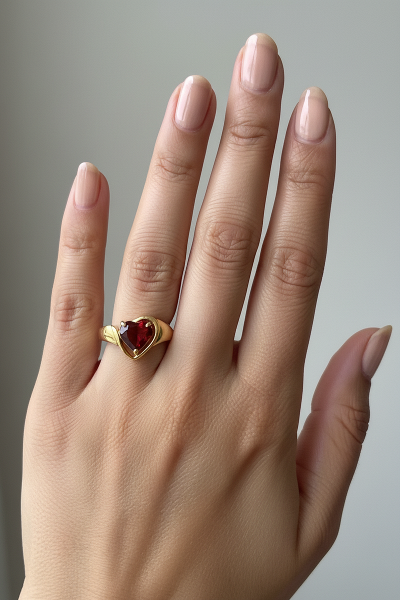 10K Garnet ring