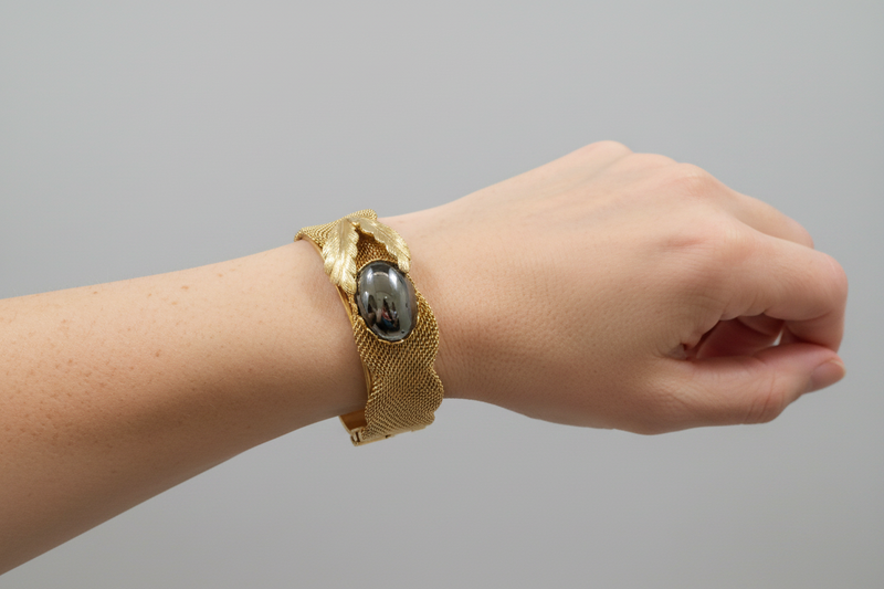 Gold Tone hemitite Bangle