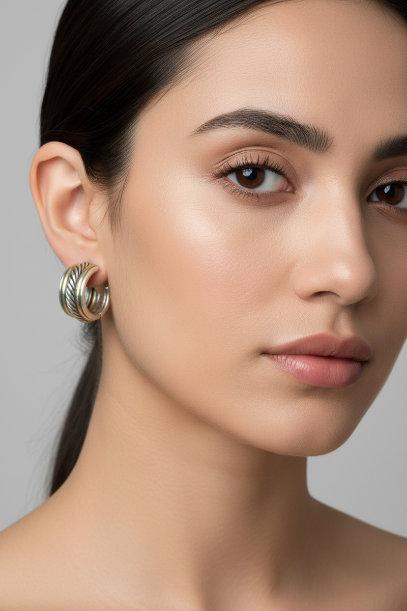 David Yurman 14K SS Earrings