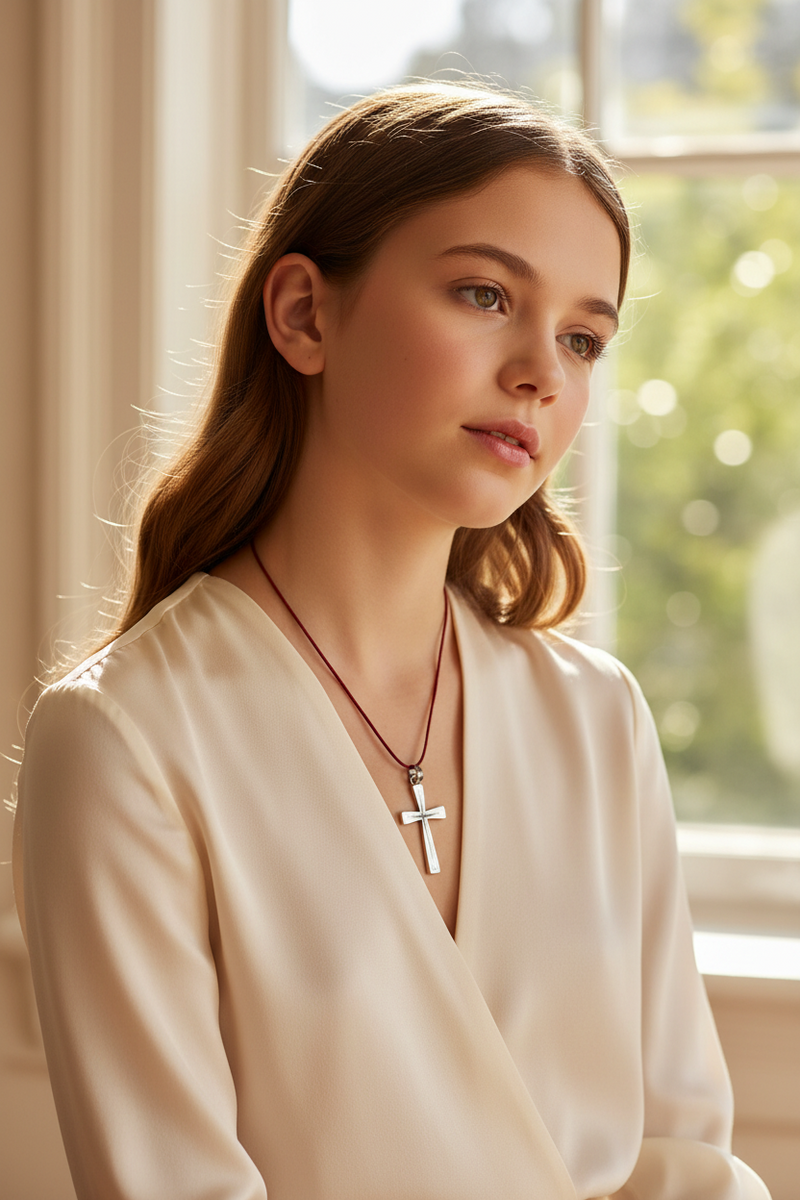 SS Cross with chain