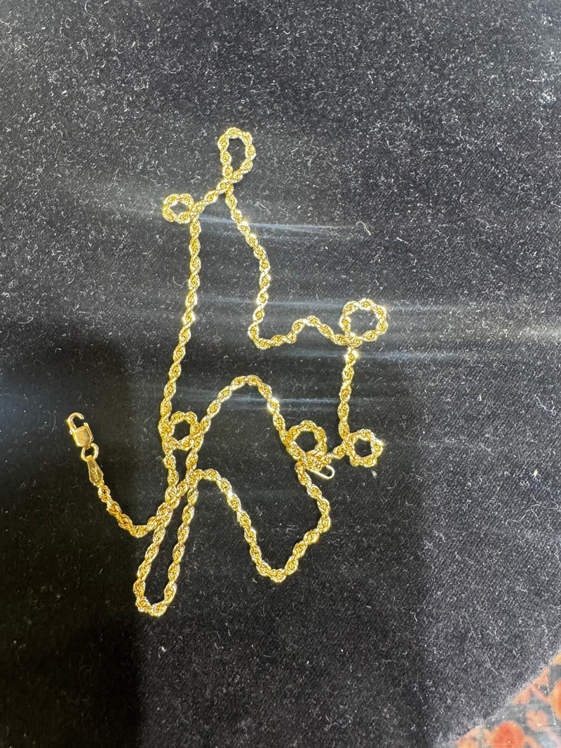 14k 20 inch rope chain