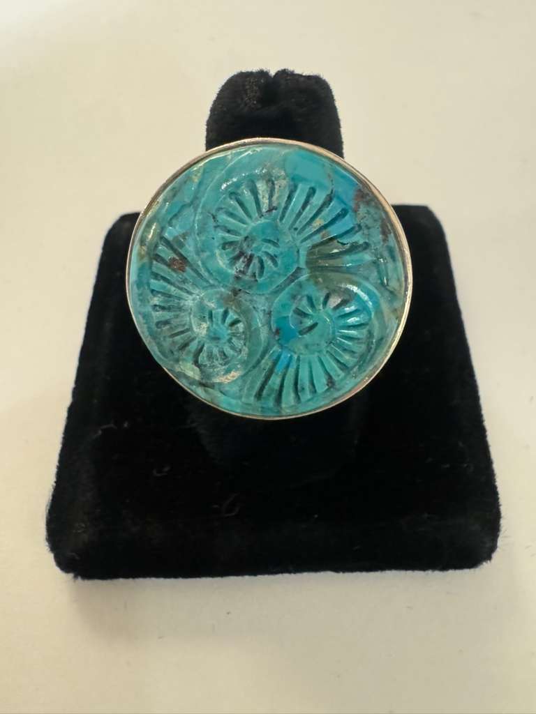 SS Large Turq Ring