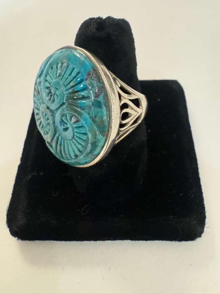 SS Large Turq Ring