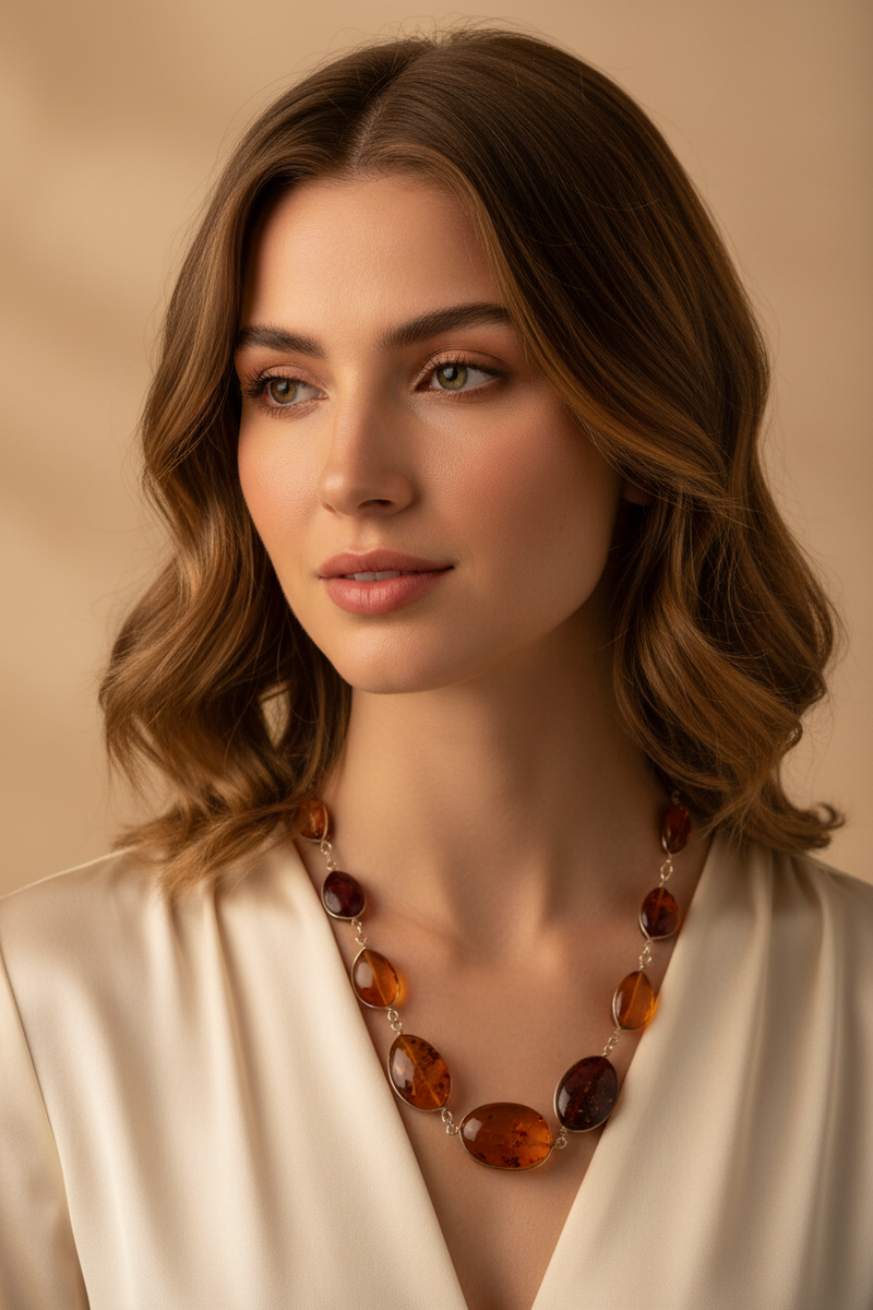 Amber beaded nacklace