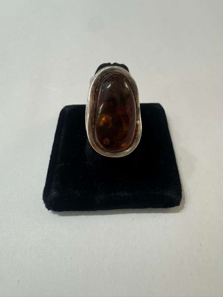 SS Amber Ring