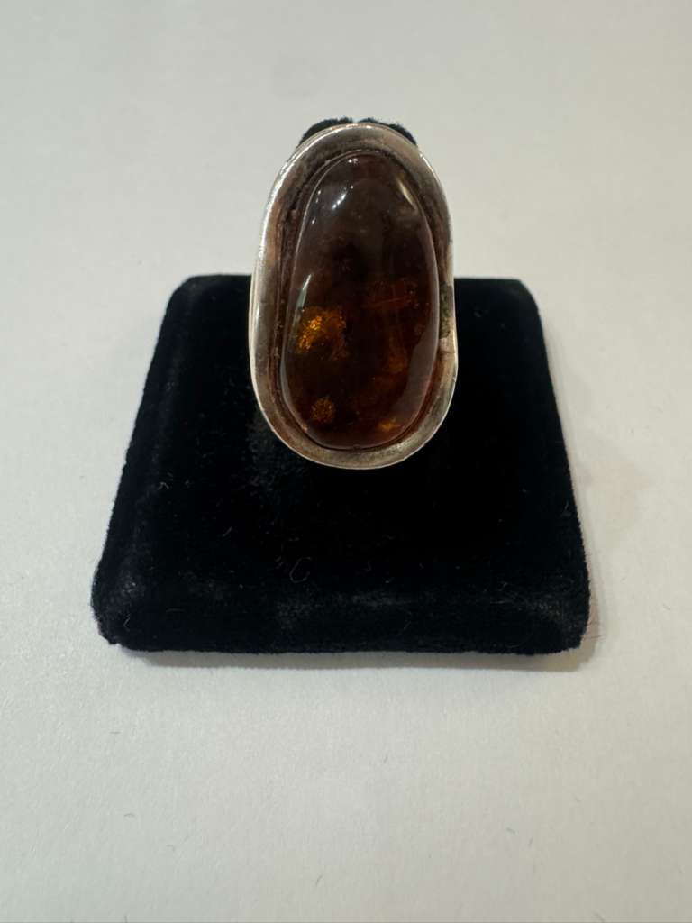 SS Amber Ring
