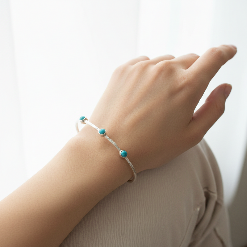 Turq silver not SS Bangle