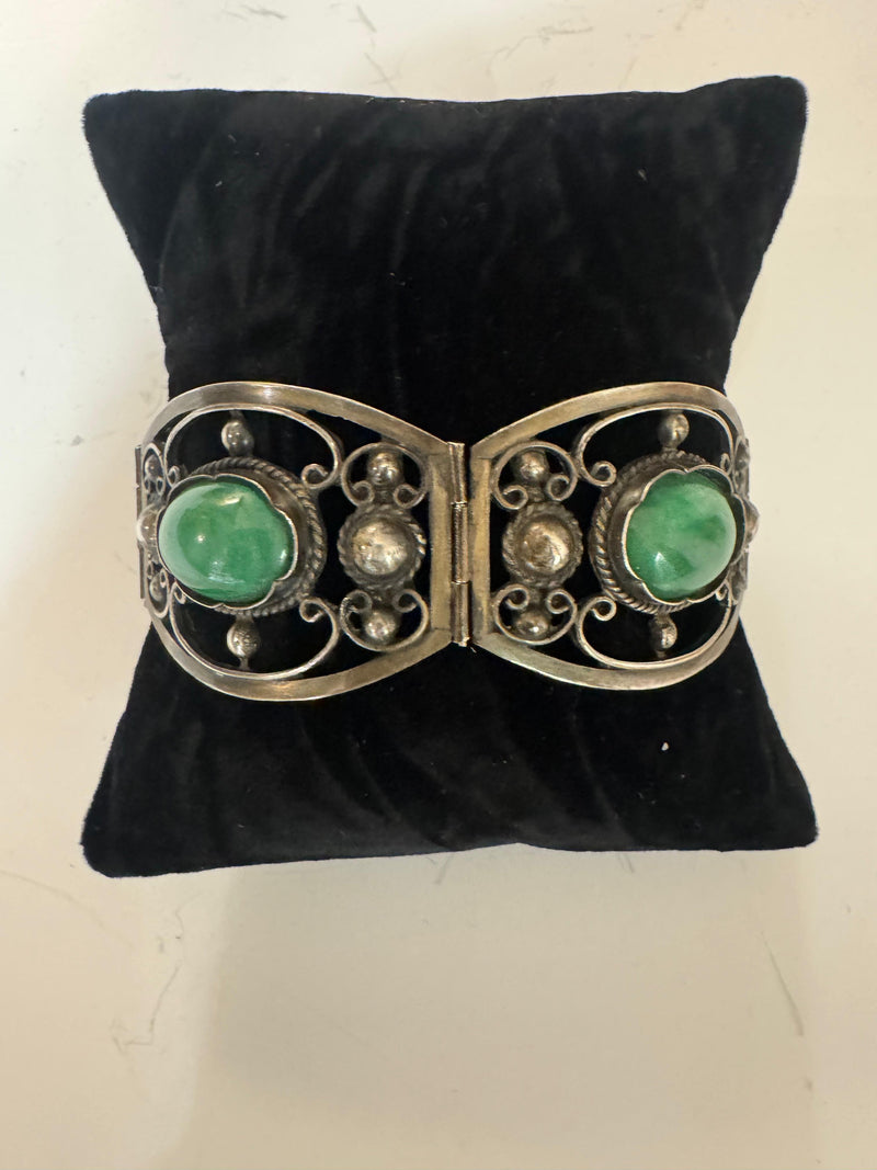 SS Mexico Bangle with 4 green stones