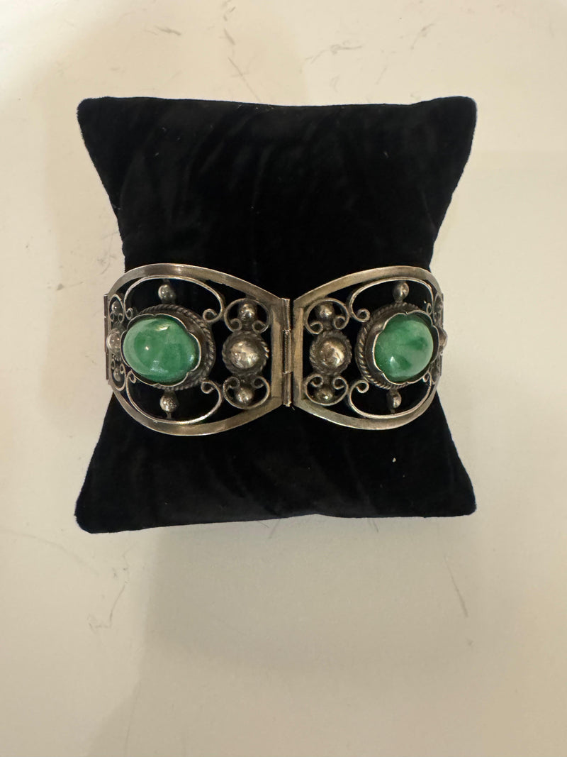 SS Mexico Bangle with 4 green stones