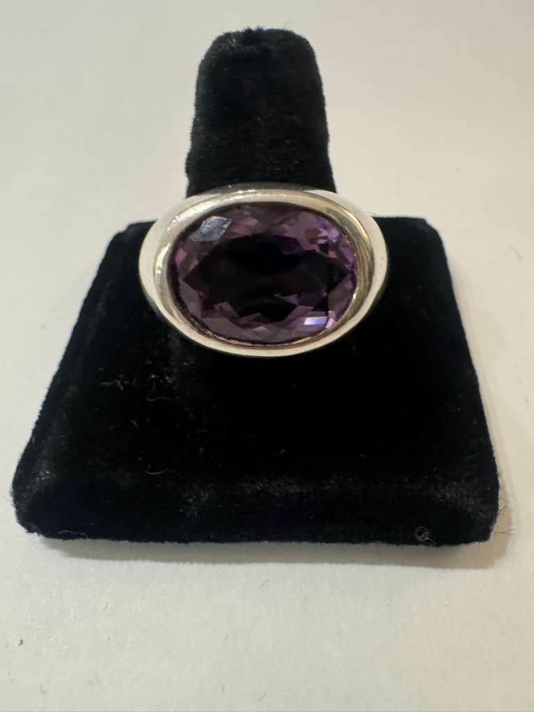 SS Amethyst Ring
