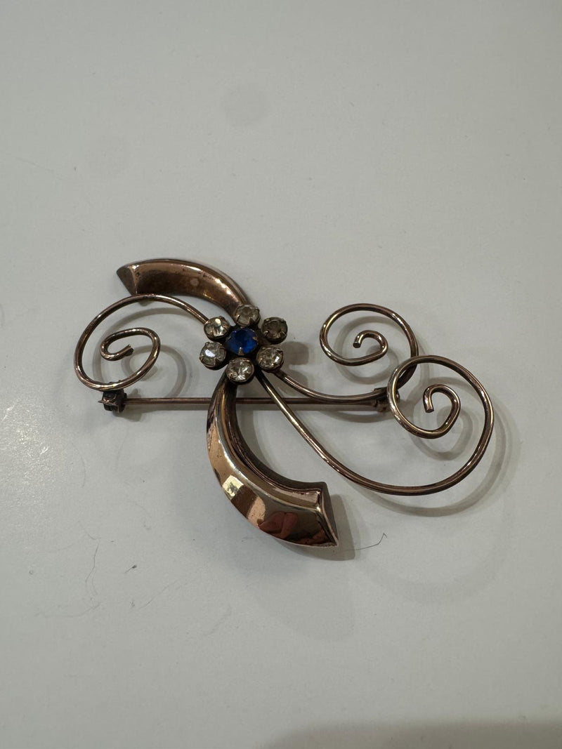 SS 1940's pin with blue stone