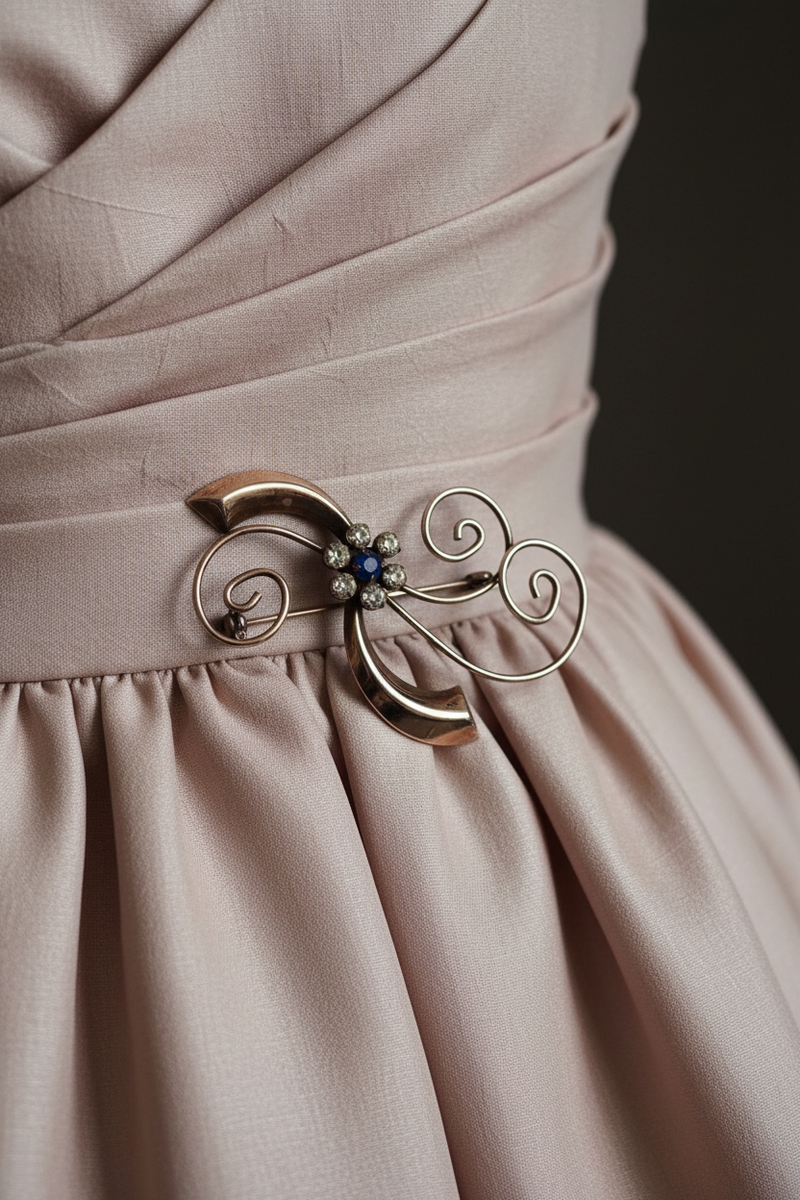 SS 1940's pin with blue stone