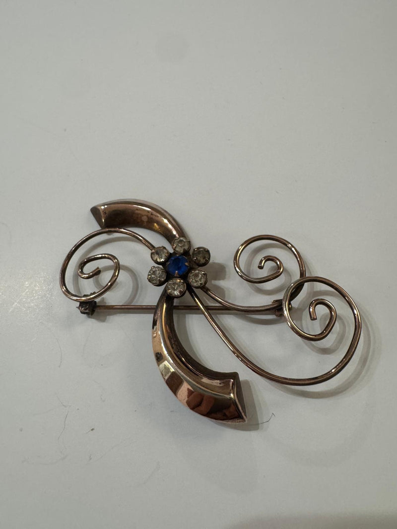 SS 1940's pin with blue stone
