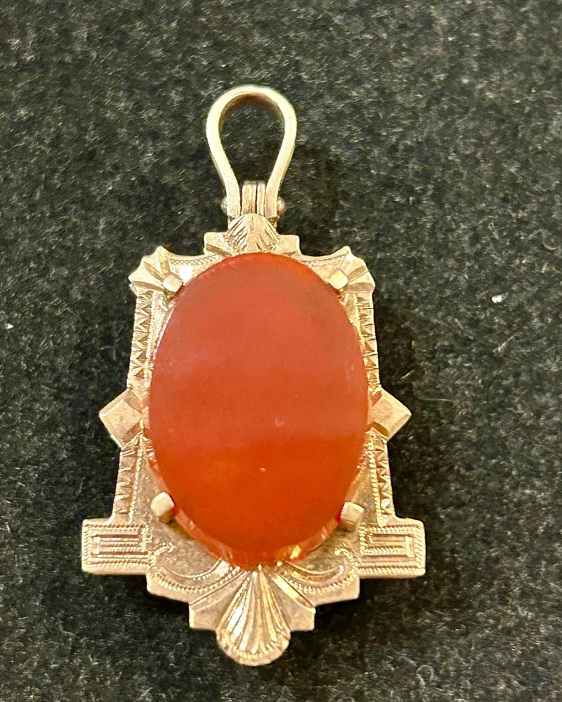 14K VCT Onyx and carn fob
