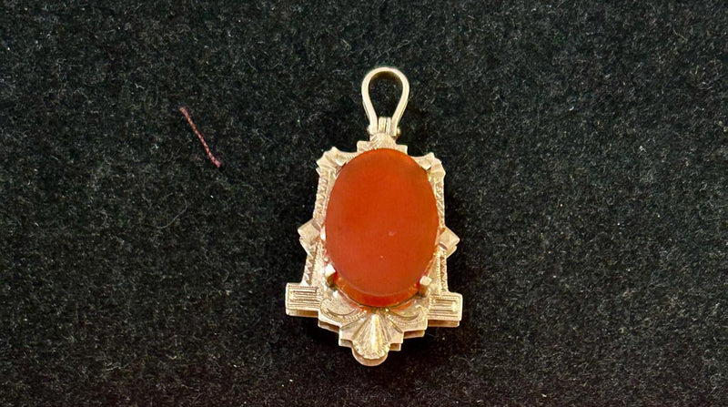 14K VCT Onyx and carn fob