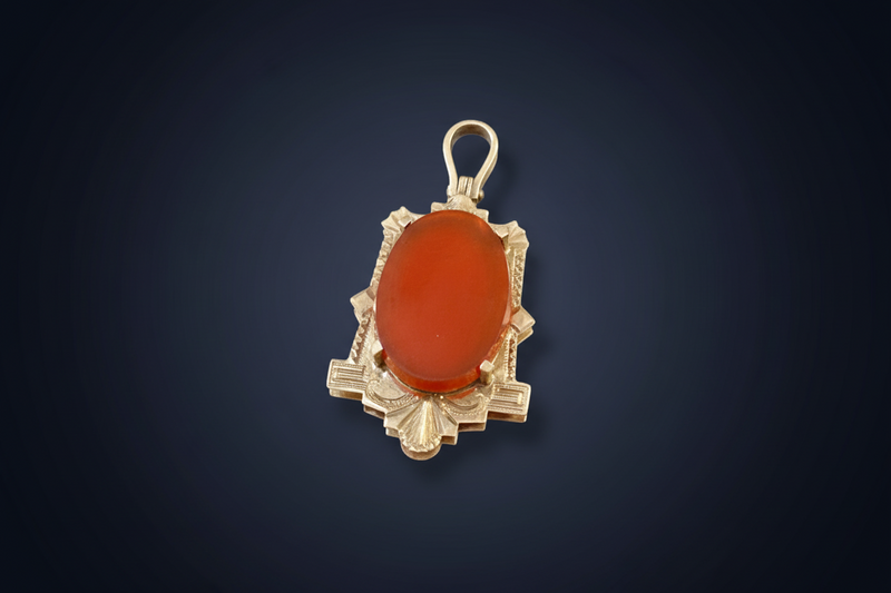 14K VCT Onyx and carn fob