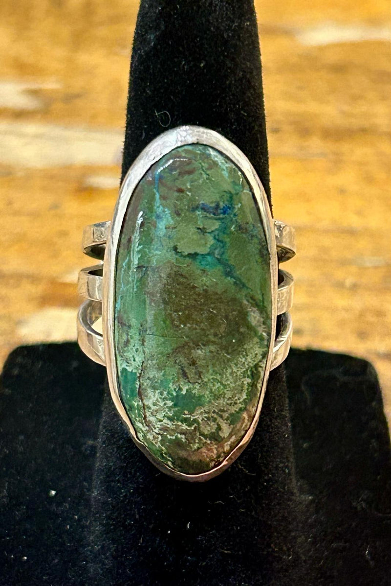 SS Malachite ring