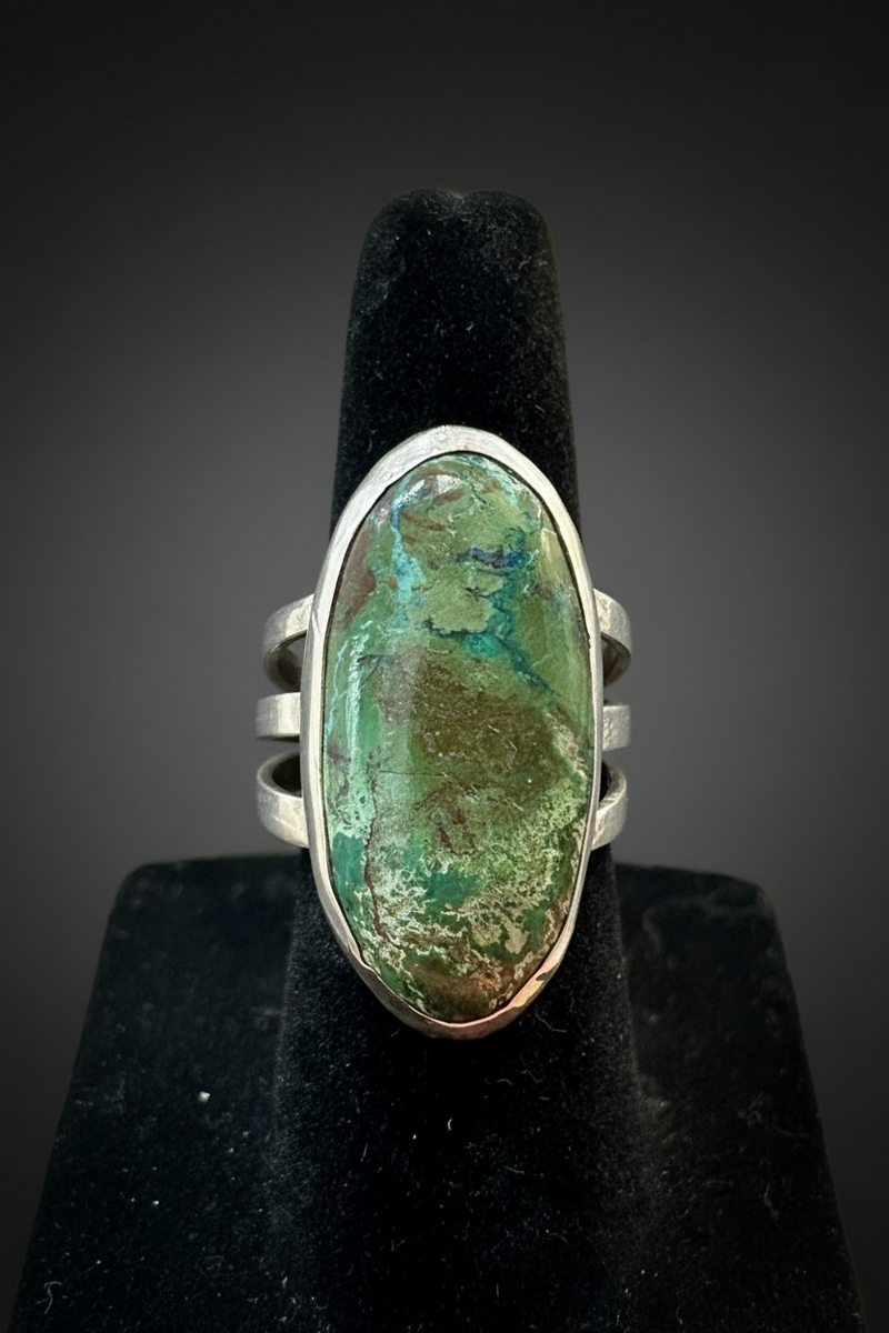 SS Malachite ring